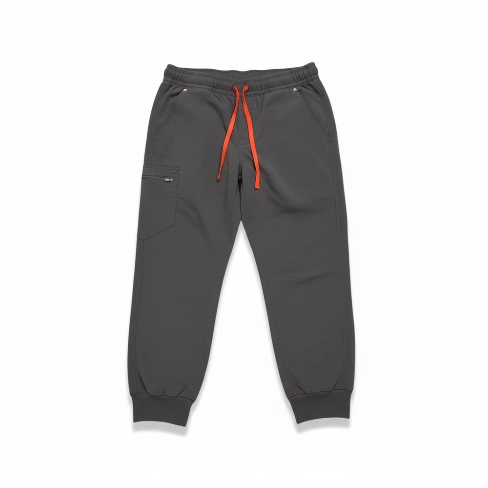 Figs Women's Charcoal Joggers with Orange Drawstring